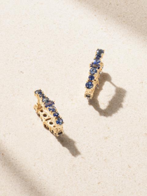 Rivulet 18-karat Gold Sapphire Hoop Earrings