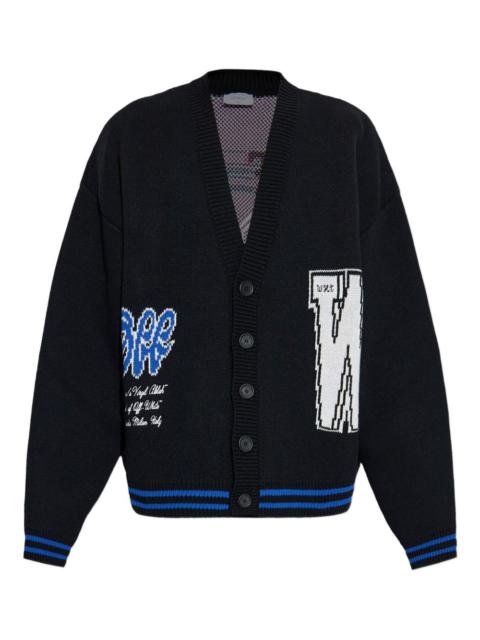 logo-knit cardigan