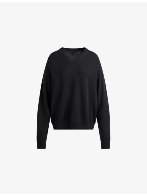 V-Neck Oversized-Fit Wool-Blend Jumper