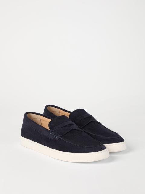 Suede loafer sneakers
