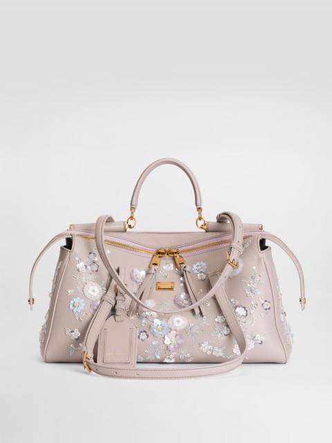 Medium Vittoria handbag with embroidery