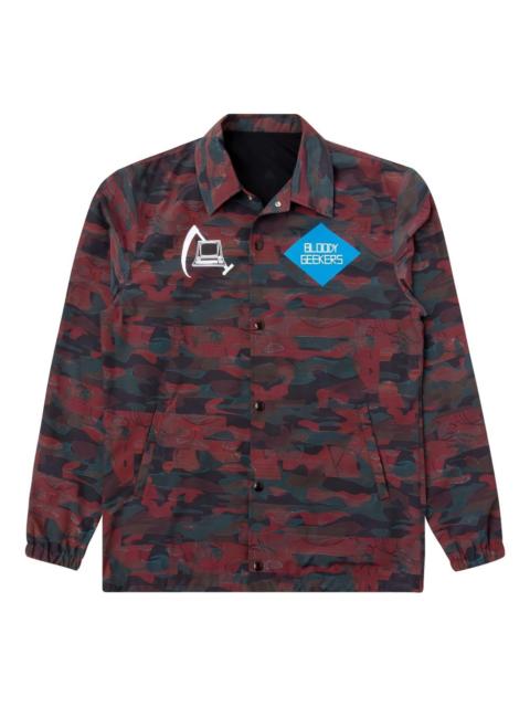 Bloody Geekers camouflage-print graphic-detail coach jacket