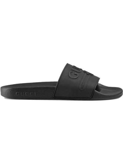 Gucci logo rubber slide sandal