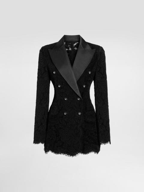 Branded stretch lace Turlington blazer
