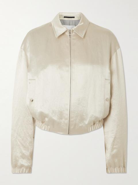 Hammered-satin Bomber Jacket