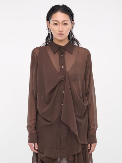 Draped Sheer Shirt