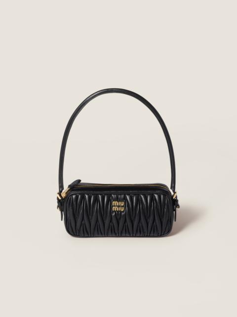 Matelassé nappa leather pouch