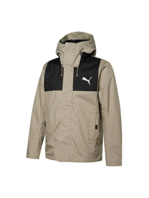 PUMA Outdoor Colorblock logo Sports Hooded Jacket Gray 848287-40