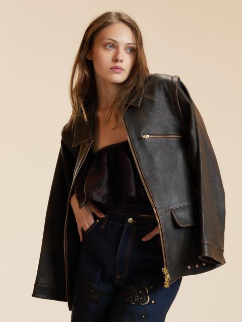 Winona Leather Oversized Jacket