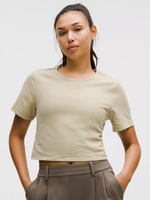 Tie-Hem Heavyweight Cotton T-Shirt