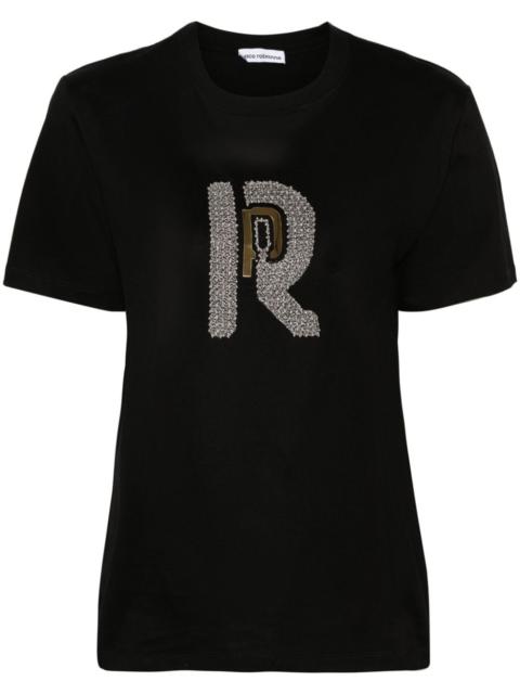 bead-embellished cotton T-shirt