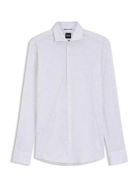 PRINTED SLIM-FIT SHIRT IN PERFORMANCE-STRETCH JERSEY