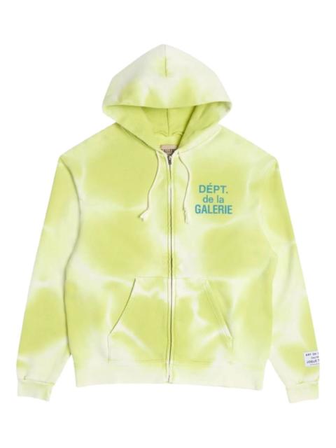 logo-print zip-up hoodie