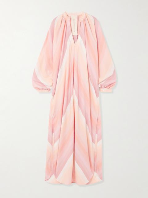 The Touareg Striped Dégradé Cotton Maxi Dress