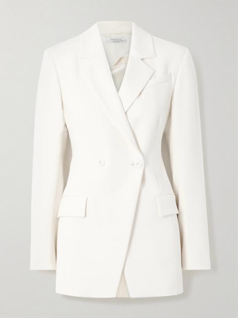 Double-breasted Asymmetric Jersey Blazer