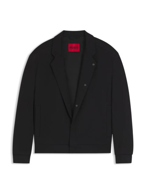SLIM-FIT JACKET IN COTTON-BLEND JERSEY