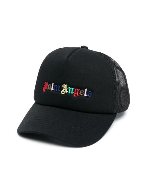 Palm Angels Rainbow-Logo Baseball Cap Black