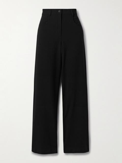 Wool-blend Crepe Straight-leg Pants