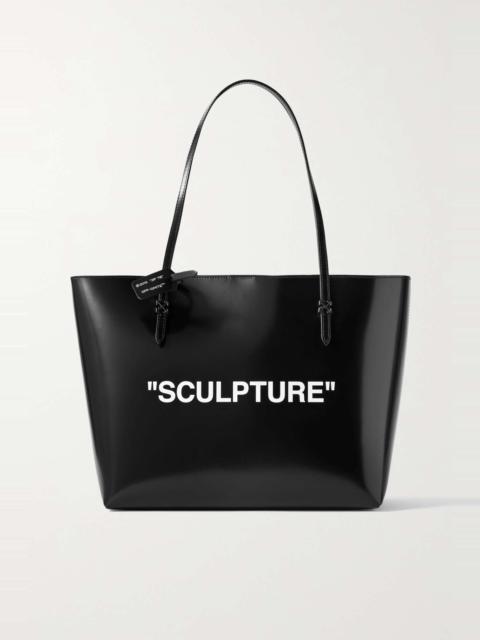 Day Off printed glossed-leather tote