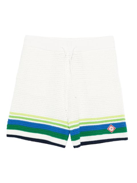 Casablanca Stripe-detail Knitted Shorts