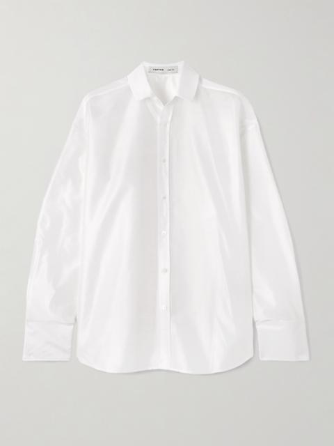 Pearl-embellished Taffeta Shirt