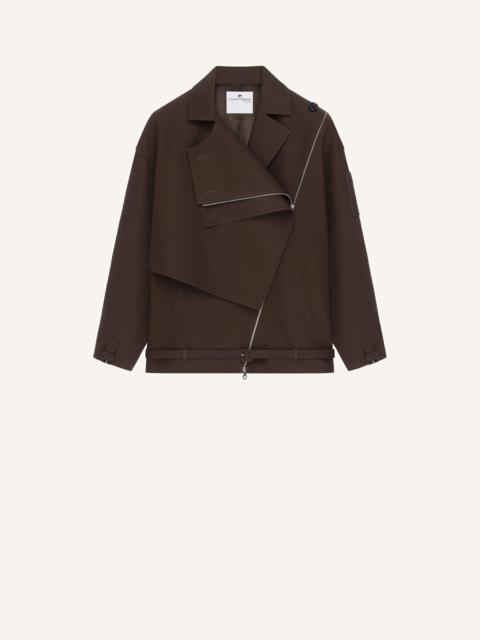 OBLIQUE SHORT TRENCH JACKET