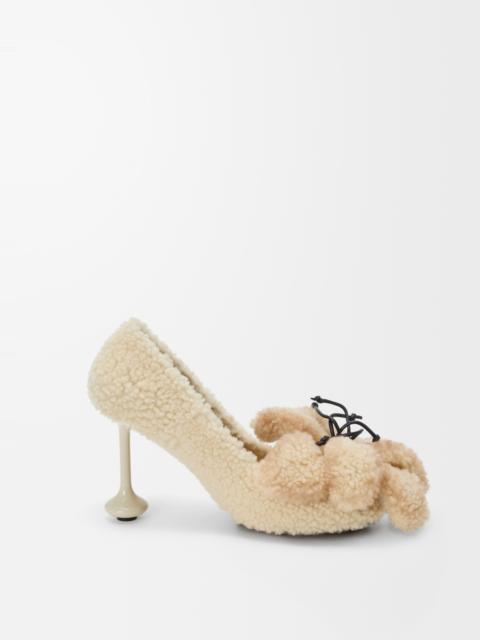 Toy pump in shearling