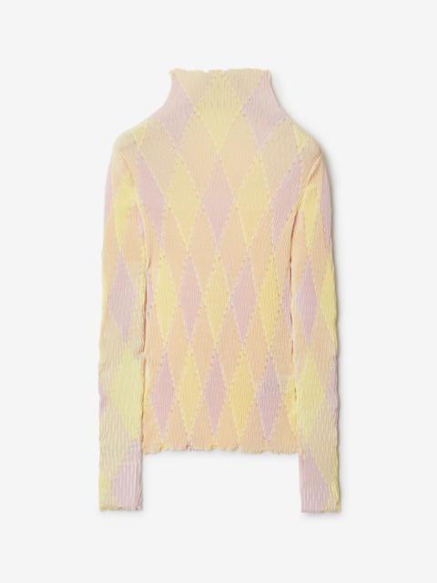 Argyle Cotton Silk Sweater
