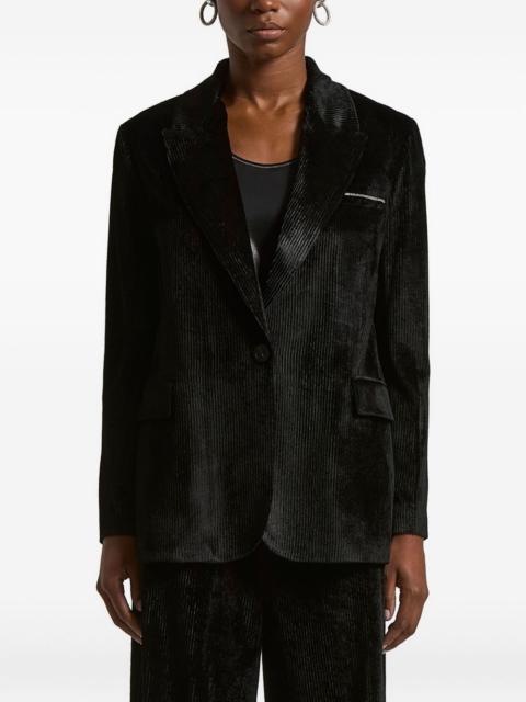 corduroy single-breasted blazer