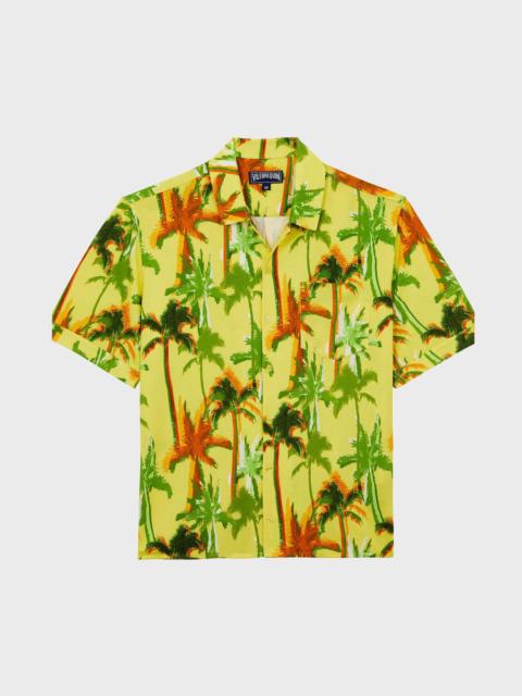 Men Cotton Shirt Palms Offset
