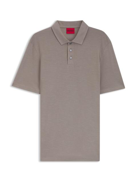 SLUB-INTERLOCK POLO SHIRT IN A SLIM FIT