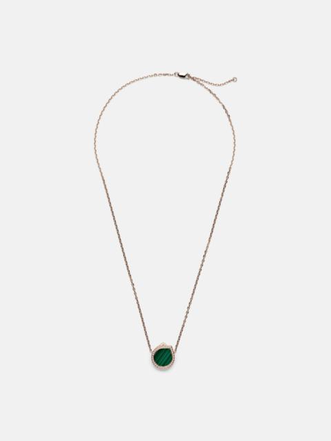 Antifer 18kt rose gold pendant necklace with malachite and diamonds