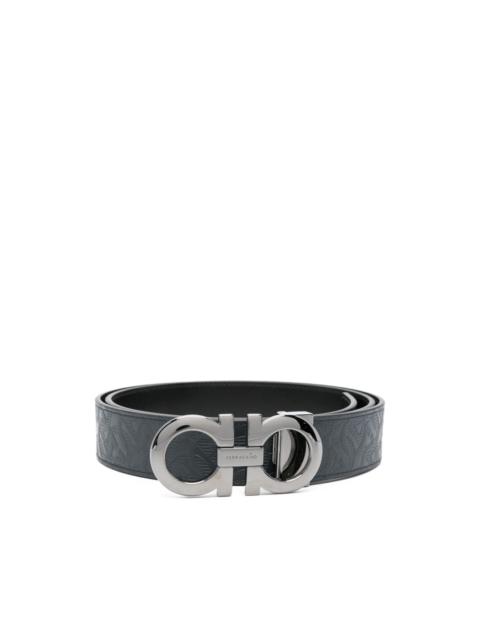 logo-buckle patterned belt
