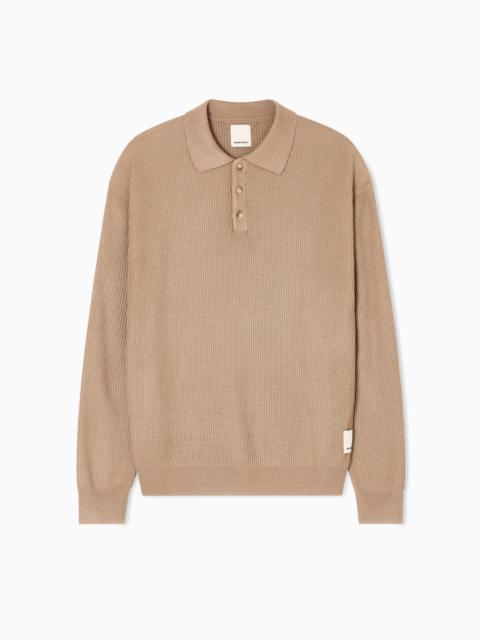 NEW YORK CAPSULE COLLECTION RIB-KNIT POLO SHIRT