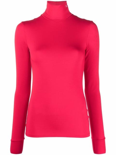 roll-neck jersey top