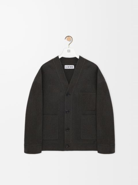 Cardigan in wool and silk