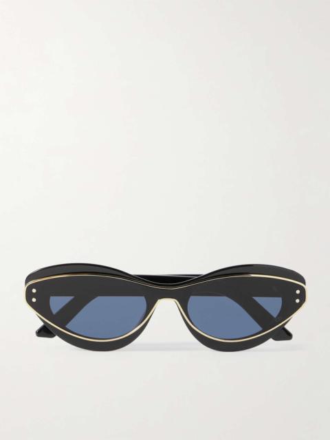 DiorMeteor B1I gold-tone and acetate cat-eye sunglasses