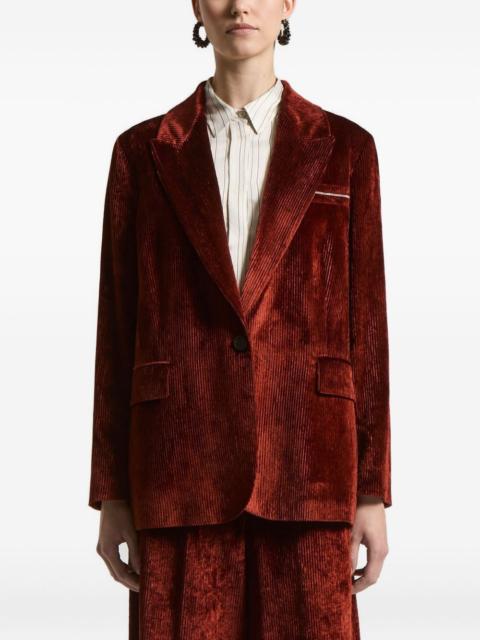 corduroy single-breasted blazer