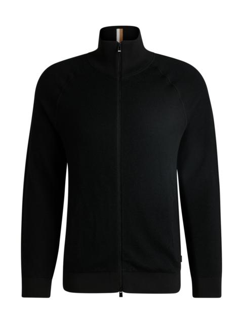 ZIP-UP CARDIGAN IN WOOL