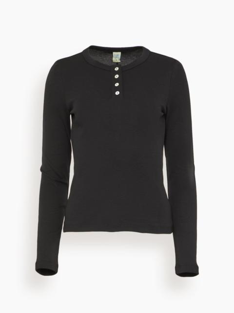 Jess Long Sleeve Top in Black