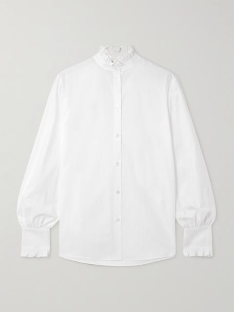 Ruffled Cotton-poplin Shirt