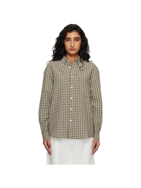 Khaki Oversized BD Checked Shirt
