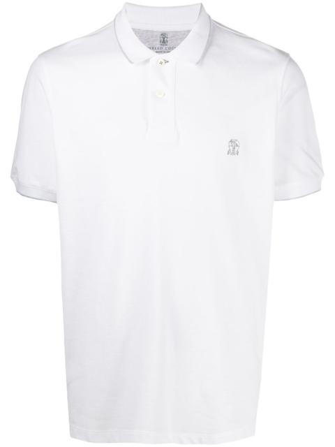 logo-embroidered polo shirt