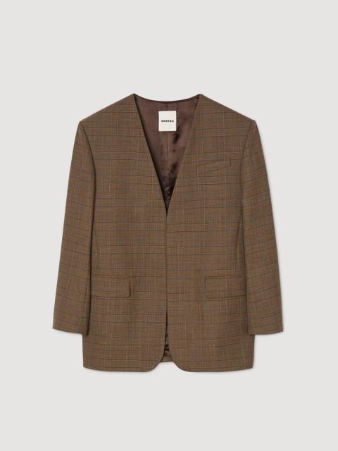 OVERSIZED CHECKED JACKET