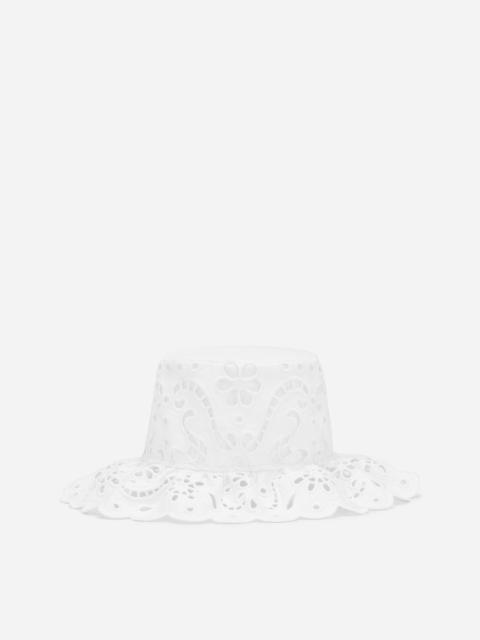 Cotton broderie anglaise hat