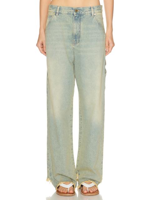 Lisa Belt Adorned Loose Fit Straight Leg