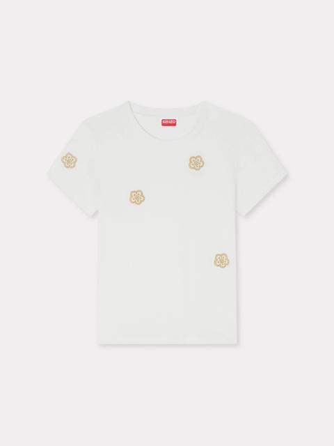 Multi 'Boke Flower' embroidered T-shirt in cotton