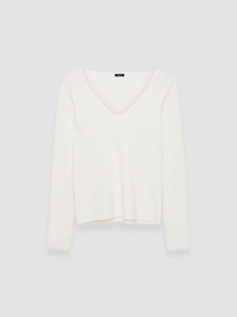 Silk Stretch V Neck Top