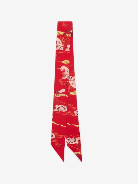 Skinny Watercolour EKD Silk Scarf