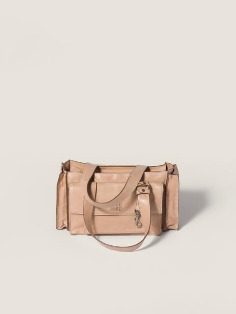Utilitaire nappa leather shopping bag